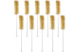 Labasics Pennelli per Provette, Set da 10 Pennelli per Lavare Provette con Setole e Punta Radiale Adatta all'Uso in Laboratorio, Taglia M