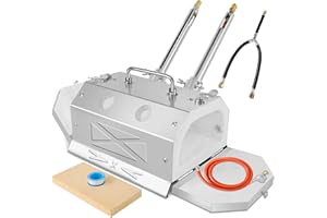 lormuzi GY200 Propan-Schmiedeofen-Set, Doppelbrenner, Edelstahl, tragbarer Schmelzofen, Künstler, Hobby, Messerbau, Werkzeugbau, Hufschmied, Schmied