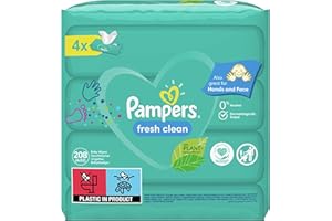 Pampers Fresh Clean Chusteczki 4 Paczek = 208 Wipes,208.0 Sztuk