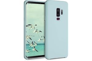 kwmobile Carcasa Compatible con Samsung Galaxy S9 Plus Funda - Case TPU y Silicona antigolpes - Apto Carga inalámbrica - Menta Cool