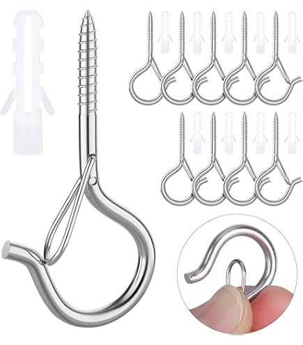 Faithfull 8mm Wandhaken Mit Platte - Schwarzer Stahlhaken Für Wäscheleinen & Aufbewahrung