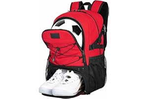 Goloni Soccer Backpack,Basketball Backpack with Ball Compartment & Shoe Compartment,Backpack for Basketball,Soccer