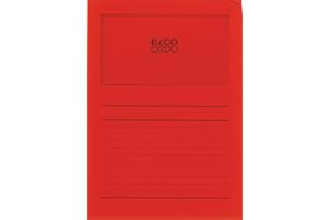 Elco Ordo 73695.92 "Classico" Cartellina con Finestra - Rosso brillante - confezione da 10