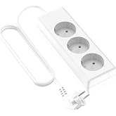 Garza - 3-socket power strip Without switch and with earth, 1.4 m multiplug, Up to 3680W, Child protection, H05W-F 3G cable,