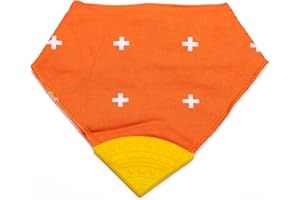 V&D HOME - Baby and Toddler Dribble Bib with Teether | 0-18 month Teething Bibs for Baby and Toddler | 100% BPA & Pthalate Free | Bandana bib with teether