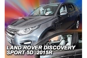 J&J Automotive | Deflettori D'Aria Antiturbo Per Discovery Sport dal 2014, Set di 2 Pz, Nero, Antivento, Antipioggia, Fume' Oscurati