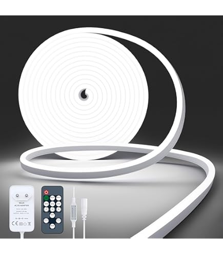 Lichaser Striscia di luci LED per camper impermeabile, luce per camper 12V IP67 RGB+IC con APP e telecomando, illuminazione per camper interna ed esterna per tenda da sole, tende da camper (8M