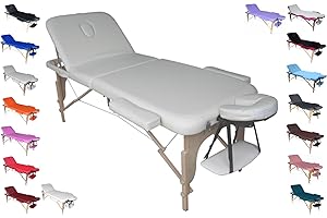 FLOREO POLIRONESHOP VENERE Lit portable et pliable professionnel pour massages, soins esthétiques, physiothérapie, épilation, manucure et pédicure