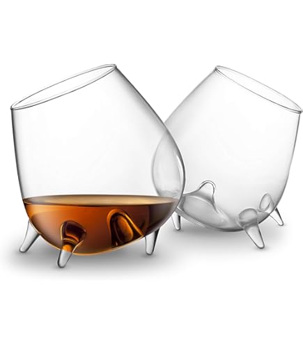 Bicchieri Da Brandy CKB - Set 2 Pezzi Con Espositore Legno, 75ml, Design A Pipa - Foto 7