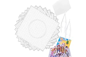 HYDROGELIX 12 Placas cuadradas transparentes Juego de Cuentas Beads - 14.5 x 14.5 cm 2 Pinzas,Papel de Planchado, Libro Hama 90 patrones Transparente placa interconectable