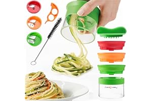 3 lames Spiralschneider la main pour Gemüsespaghetti pomme de terre Râpe à Légumes Râpe à Légumes, Pâte De Courgettes, Trancheuse À Spirale Manuelle, Convient Aux Carottes, Concombres