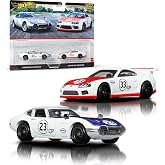 Hot Wheels Premium Car Culture 2'li paket, 1:64 &ouml;l&ccedil;ekli ara&ccedil;lardan oluşan, benzersiz &ccedil;iftler, Real Riders tekerlekler, Metal/