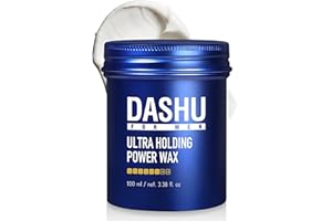DA... SHU? DASHU Ultra Holding Power Men Hair Wax Strong Hold Long Lasting & Easy To Wash Edge Control Hair Styling Wax Collagen & Argan Oil 3.38 Fl Oz