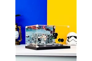 icuanuty Vitrine for Lego 75329 Star Wars Death Star Trench Run Diorama Set Display Box 30 x 20 x 16 cm