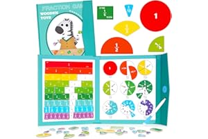 SACEMONTIC Juguetes de matemáticas Montessori, Juguetes de Aprendizaje de aritmética, Juego de cálculo de fracciones, Juguetes de matemáticas para niños, Regalos para Empezar el Colegio