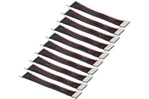 LINSYRC 10 Pièces Câble Extension d'équilibre Lipo 6S 7 Broches Adaptateur Prise Mâle à Femelle Connecteur JST-XH avec Fil de Silicone 15CM 22AWG (6S)