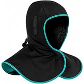 Full Protection Fireproof Welder Hood with Cape, 1 Piece Black | Breathable, Resistant, Wear, Splash-Resistant, Washable Weld