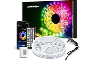Nexillumi 30M LED Strip Light, Music Sync Color Changing RGB LED Lights with 44 Key Remote and App Control for Bedroom Party Decoration