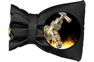 POPOYU Frostschutz Außen Wasserhahn Aussen,Wasserhahn Abdeckung Winter,Wasserhahn Frostschutz Außen Kältebeständig,Thermoschutz Winterfester Beutel für Garten Wasserhahn(Schwarz)