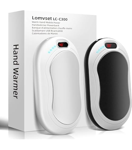 Unigear Oplaadbare Handwarmer, Herbruikbare 5200mAh USB Draagbare Elektrische Handwarmer met 35-55 ° C Multi Level Verwarming en Digitaal Scherm, Geweldig voor Raynauds, Outdoor, Camping
