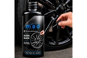 M.A.D GLOSS SVART LEGERINGSHJUL TOUCH UPPLAGNINGSSATS MÅLA MED BORSTSKURBANDE REPATCH 30 ml