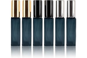 Lvjkes 6 Stück Parfümzerstäuber,10ml parfum zerstäuber für unterwegs,nachfüllbarer reiseduftstoff-zerstäuber sprühflasche klein spray bottle mit Fenster für Unterwegs(Durchscheinende Farbe)