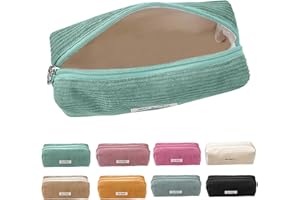 Electri-HQ Pencil Case, 8 Colore，Estuche de Lápices, Estuche de Pana, Estuche Escolar 1 Compartimento, Estuche para Lápices de Gran Capacidad, Portátil Multifuncional Estuche,para Niñas,Niños (Verde)