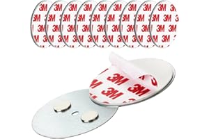 SHD Pastilles adhésives magnétiques pour Mini détecteurs de fumée, adhésif 3M avec Support magnétique pour détecteurs d'incendie, Ø 50mm, Montage Rapide et Facile, sans perçage, ni vis, Pack x10