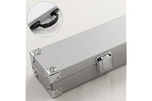 CUEBALL16 2pc SILVER Cue Case With Reinforced Corners for Snooker Pool Cue