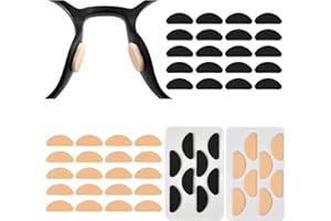 Jinlaili 40 Paires Coussinet de Nez en Mousse, Plaquettes de Nez Auto-Adhésives, Antidérapant Coussinets de Nez, Lunettes Nez Pads Doux, Nosepads Minces pour Lunettes Spectacles(Couleur de Peau+ Noir)