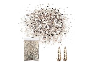 Bieiyhe 50g Glitter Platine Poudre de Paillettes Loisirs Creatifs Poudre de Paillettes Ongles Chunky Craft Glitter Paillettes pour Nail Art Fine Glitter Paillette Maquillage CosméTiques pour Corps