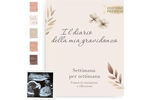 HuBorns - Diario della Gravidanza per Immortalare Ogni Momento Settimanalmente. Diario Gravidanza per Mamma con Spazio per Foto ed Ecografie, Libro Gravidanza per Mamma per Organizzare il Parto