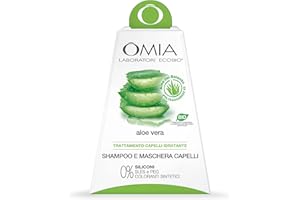 OMIA LABORATOIRES Omia Aloe Vera del Salento, Cofanetto Regalo Campana, Fisio Shampoo e Maschera Capelli, Set Capelli Donna, Cura dei Capelli, Kit Shampoo 250 ml e Maschera 250 ml, Confezione da 2 pezzi
