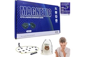 zykssy Schachbrett Magnetisch，Tisch-Magnetspiel，Kampfschach Mit Magnetisch,Pädagogisches Dame-Spiel, Tragbares Magnet-Steinbrett,Tragbares Pädagogisches Schachbrett Für Familientreffen Und Reisen.