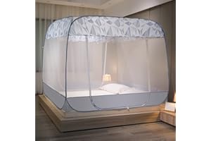 WENSCHA Foldable Mosquito Net Bed Canopy 180x170x200 cm Portable Travel for Single/Double Bed Pop up Camping Tent Netting