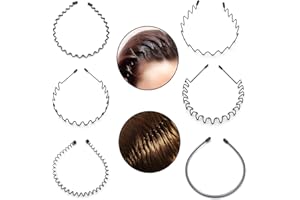 XKQYX Metal Headbands for Women and Men Toothed Spring Wavy Design Sports Accessories for Kids