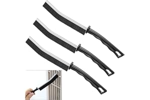 AURSTORE BASA Brosse Nettoyage Salle de Bain Brosse Joint Carrelage Brosse de Nettoyage pour Les Recoins et Les Angles (Noir, Lot de 3pcs)