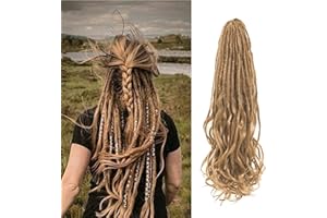 BSMLSPHW 24 cale, luźne przedłużki do dredloków, 10 pasm, podwójne zakończenie, francuskie kręcone, syntetyczne przedłużenie dredloków, 0,6 cm, cienkie, miękkie loki z kręconymi końcówkami, szydełkowane dredy