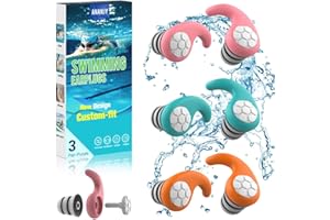 ANANJY Tapones para los Oídos para Natación - 3 Pares de Tapones de Silicona Suave Reutilizables para Nadar, Perfectos para el Surf, el Buceo, la Piscina, la Ducha y Otros Deportes Acuáticos