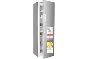 Exquisit Gefrierschrank, 204 Liter, NoFrost, 4-Sterne-Gefrieren, Schnellgefrieren, 39 dB, wechselbarer Türanschlag, elektronische Bedienung, GS5271-NF-H-040D