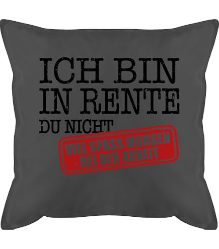 Kissenbezug 50x50 Cm 'Mein Ruhestands Kissen' - Baumwolle, Grün, Witziges Rentner-Geschenk Mit Reißverschluss