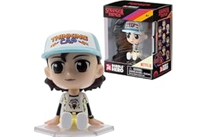YuMe Stranger Things Bobble Head - Dustin Henderson 3.5" Mini Figure Collectable in Hero Window Box | Officially Licensed Netflix Merchandise | Toy Gift for Kids, Adults & Fans | Collect all 8 Figures