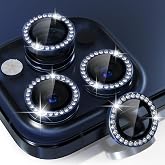 HARVORTEZ iPhone 15 Pro,15 Pro Max i&ccedil;in, TAŞLI, Kamera Lens Koruyucu, Basit Kurulum, HD G&ouml;r&uuml;nt&uuml;, Metal &Ccedil;er&ccedil;eve, 9H Temperli C
