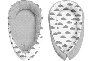 KOSPU Kuschelnest Babynest Kokon für Babys und Säuglinge, Nestchen, Reisebett, 100% Baumwolle, antiallergisch