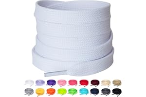 Olukssck - 2 Pares de Cordones Planos, Cordones duraderos de Repuesto de 10 mm de Calidad para Zapatos de Deporte, Zapatos de Ciudad