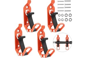 WYYFXY 4 supporti per pala da tetto, con serratura, da parete, per camion, auto, barca, strumenti, fissaggio a parete