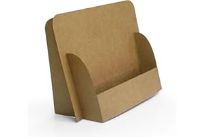 thefoldstands 5 faltbare FLYERSTÄNDER "nature-eco Design" ökologische Postkartenständer für DIN A6 14,8 x 10,5 cm horizontal Prospekthalter aus recycleten Karton, kurz-bis mittelfristigen Einsatz