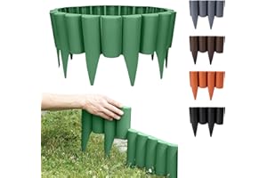 GARDENIX - Bordo per aiuole, Effetto Legno, 2,5 m Verde
