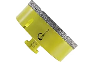 Foret Diamant Carrelage 110mm SANLEETEK Brasé Sous Vide Scie Cloche Diamant pour Céramique Porcelaine Marbre Granit Perçage à Sec M14 Filetage