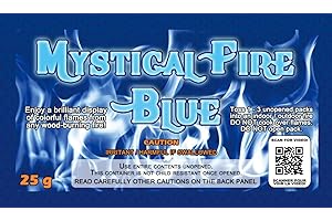 Mystical Fire Blue Flame Colorant Vibrant Long-Lasting Pulsating Flame Color Changer for Indoor or Outdoor Use 25-gram Packets 10 Pack